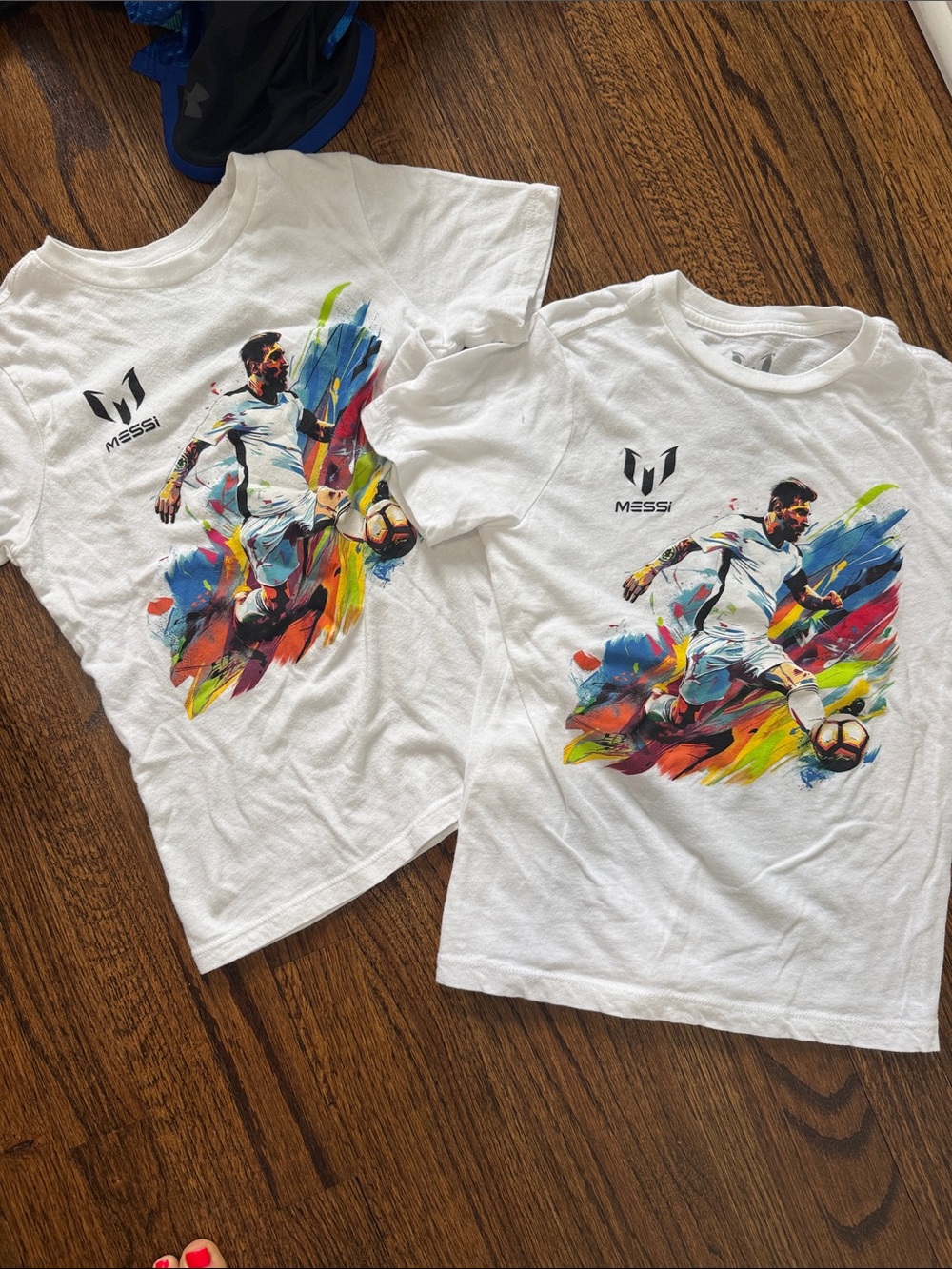 Kids Messi White Graphic Soccer Tee - White